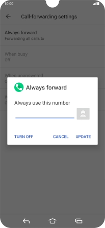 Press TURN OFF.