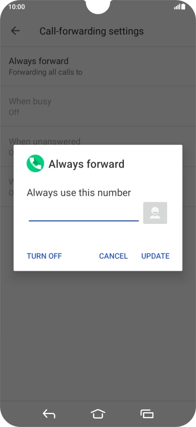 Press TURN OFF.