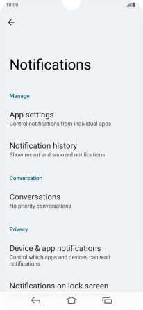 Press App settings.