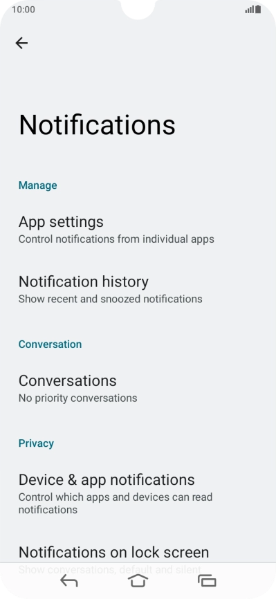 Press App settings.