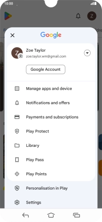 Press Manage apps and device.