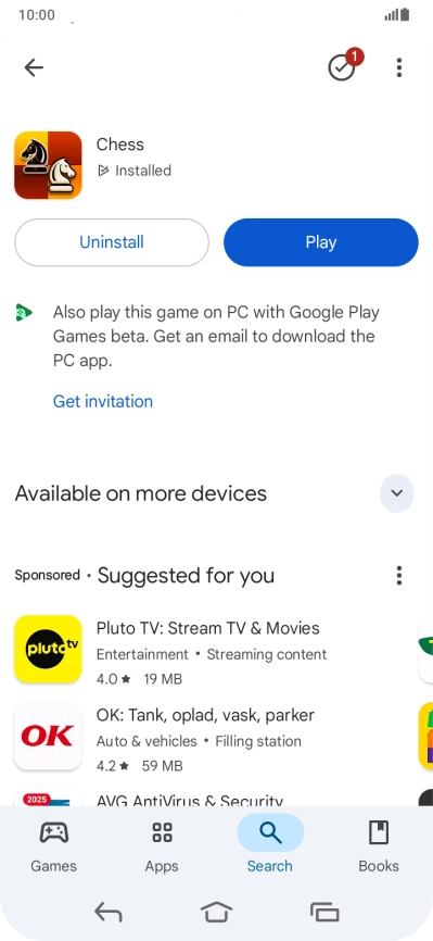 Press the Home key to return to the home screen.