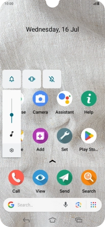 Press the vibration icon to turn on the function.