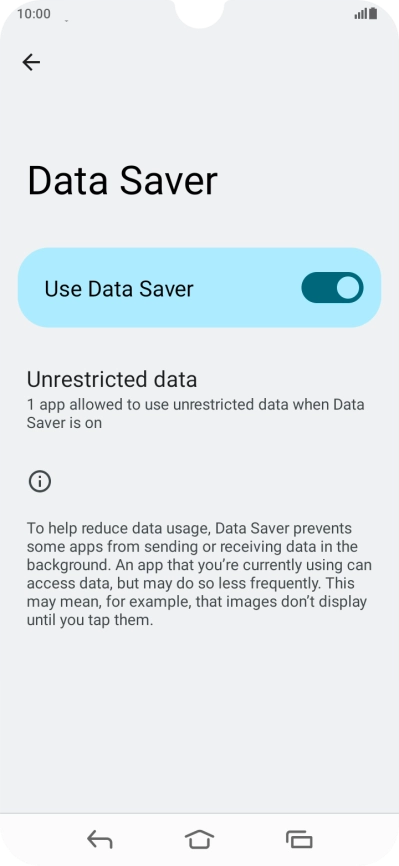 Press Unrestricted data.