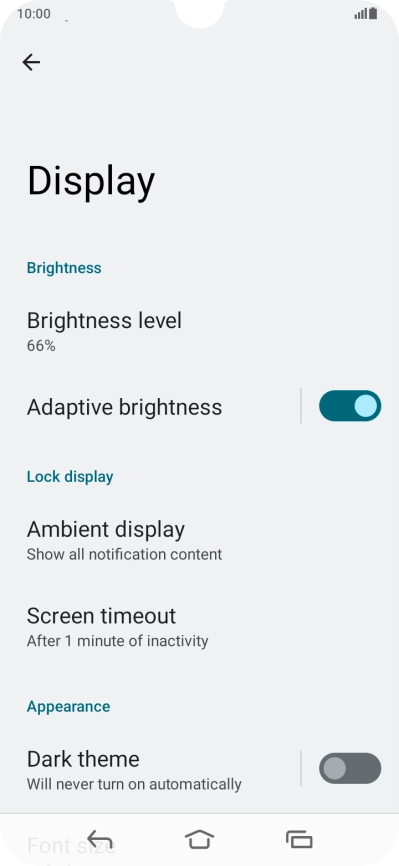 Press Dark theme.