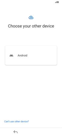 Press Can't use other device?.