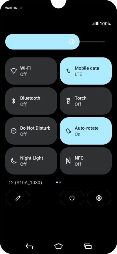Press the settings icon.