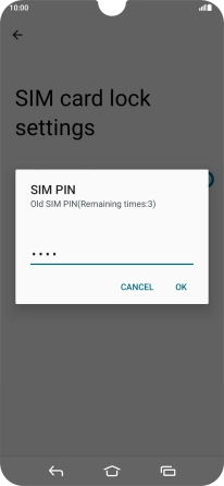 Key in your current PIN and press OK.