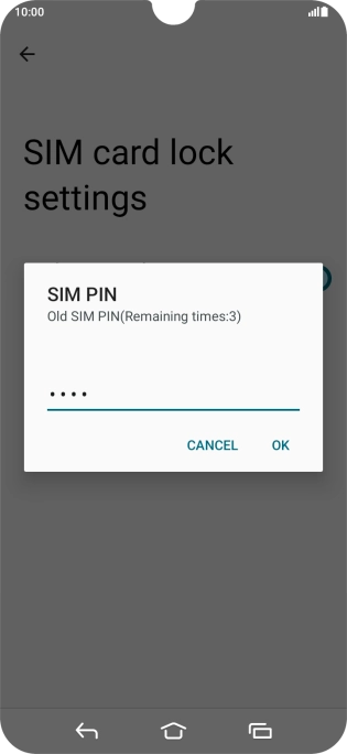 Key in your current PIN and press OK.