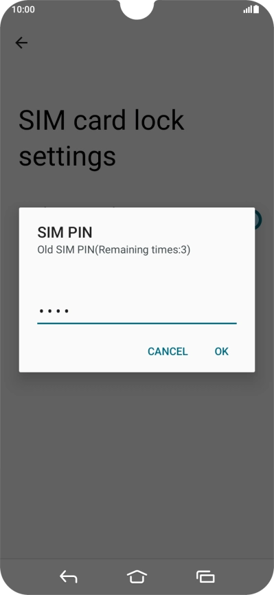 Key in your current PIN and press OK.