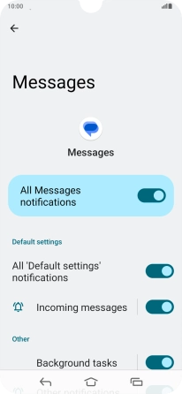 Press the indicator next to 