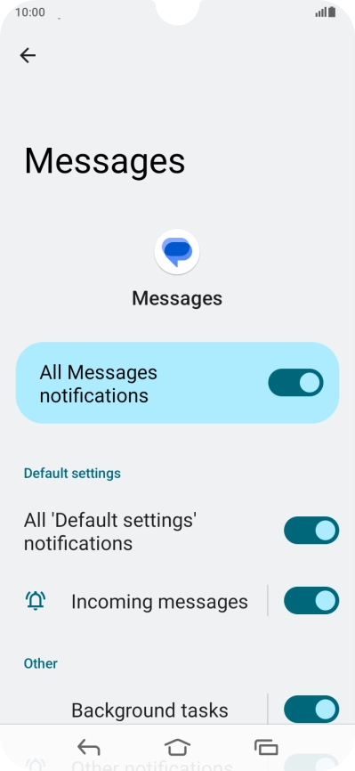 Press the indicator next to 