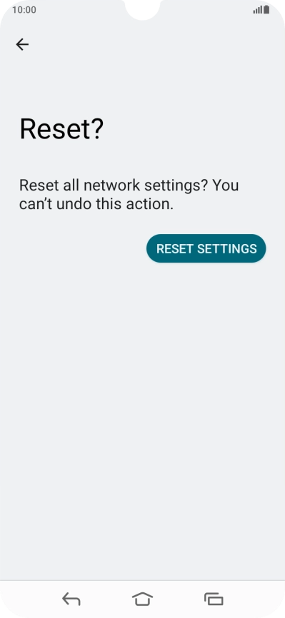 Press RESET SETTINGS.