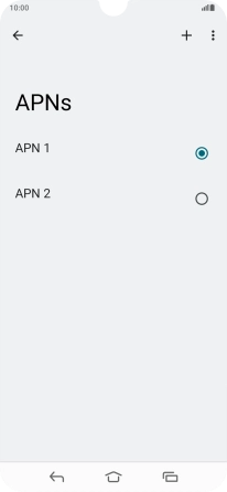 Press the field next to the data connection to activate it.