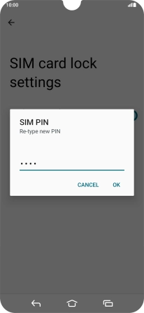 Key in the new PIN again and press OK.