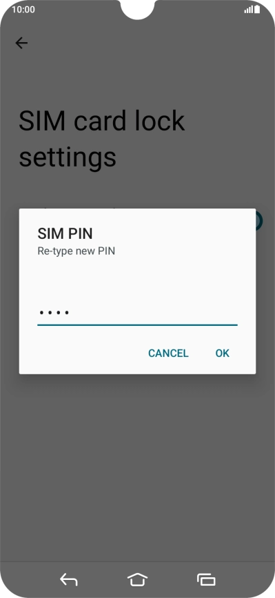 Key in the new PIN again and press OK.