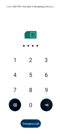 If you're asked to key in your PIN, do so and press arrow right.