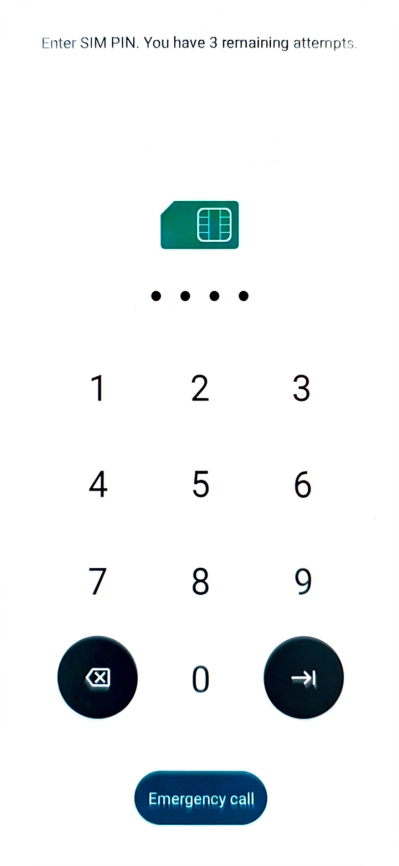 If you're asked to key in your PIN, do so and press arrow right.