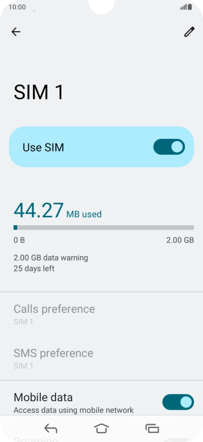 The total data usage is displayed.