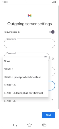 Press SSL/TLS.