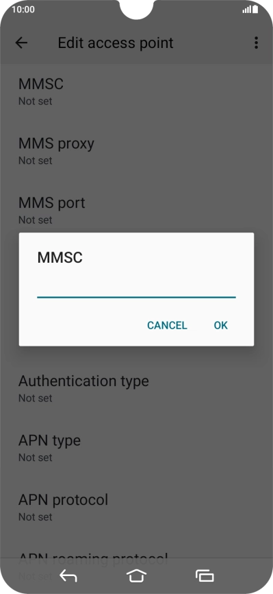 Key in http://mms.vodafone.co.uk/servlets/mms and press OK.
