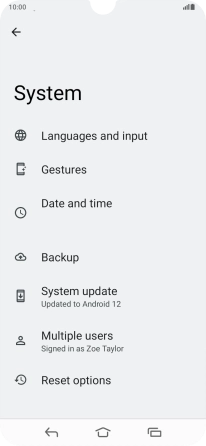 Press Backup.