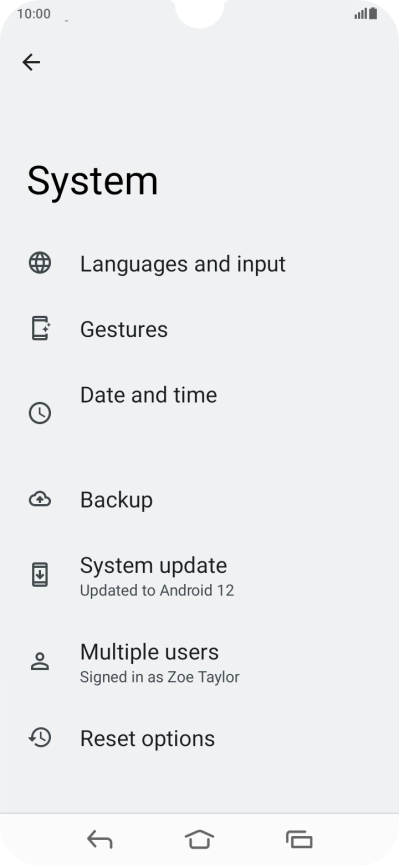 Press Backup.
