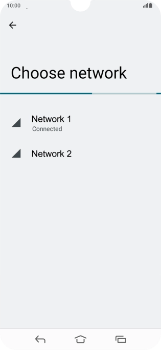 Press the required network.