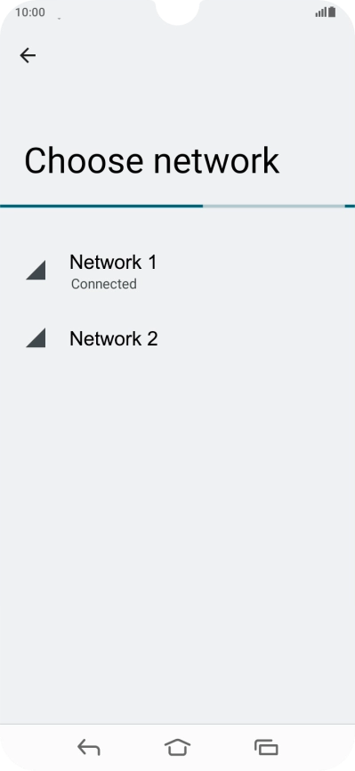 Press the required network.