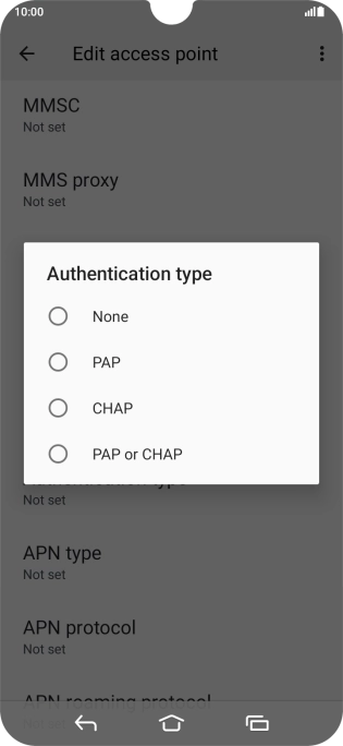 Press None.