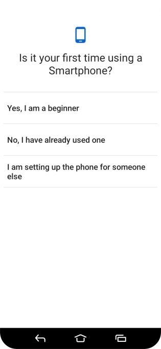 Press the required setting.
