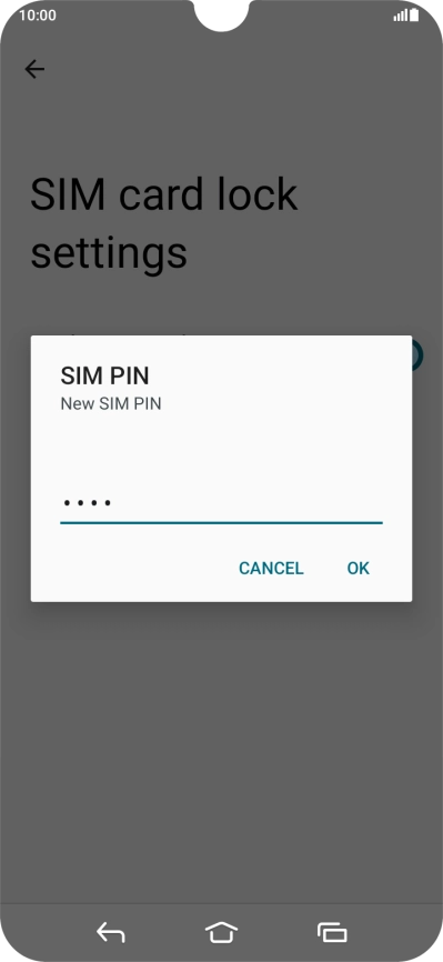 Key in a new four-digit PIN and press OK.