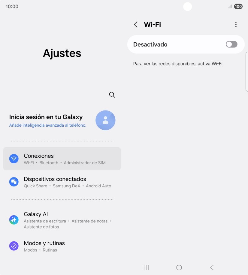 Pulsa el indicador para activar la función.