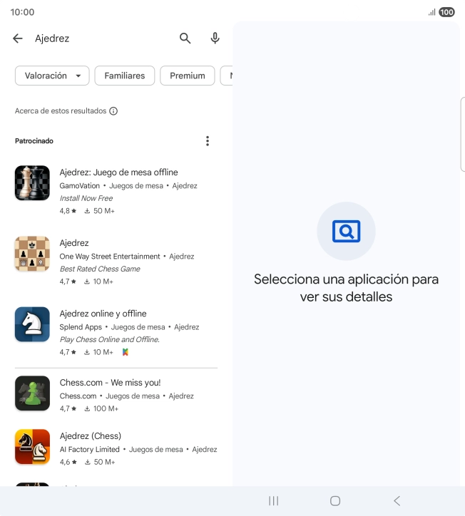 Pulsa la app deseada.