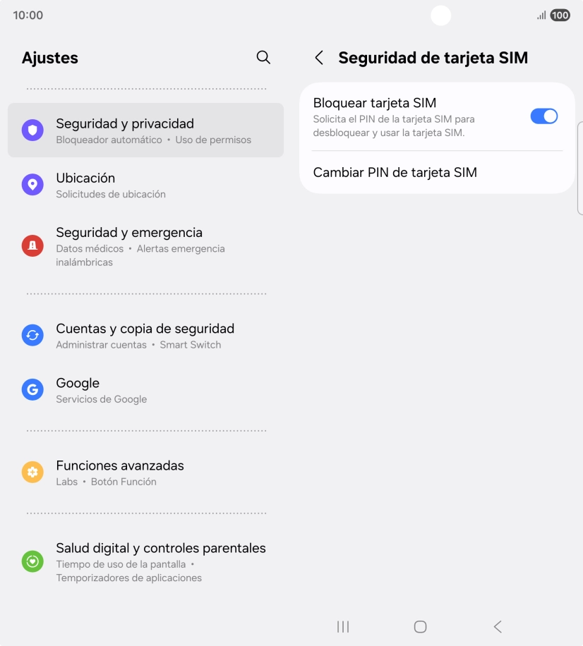 Pulsa el indicador junto a 