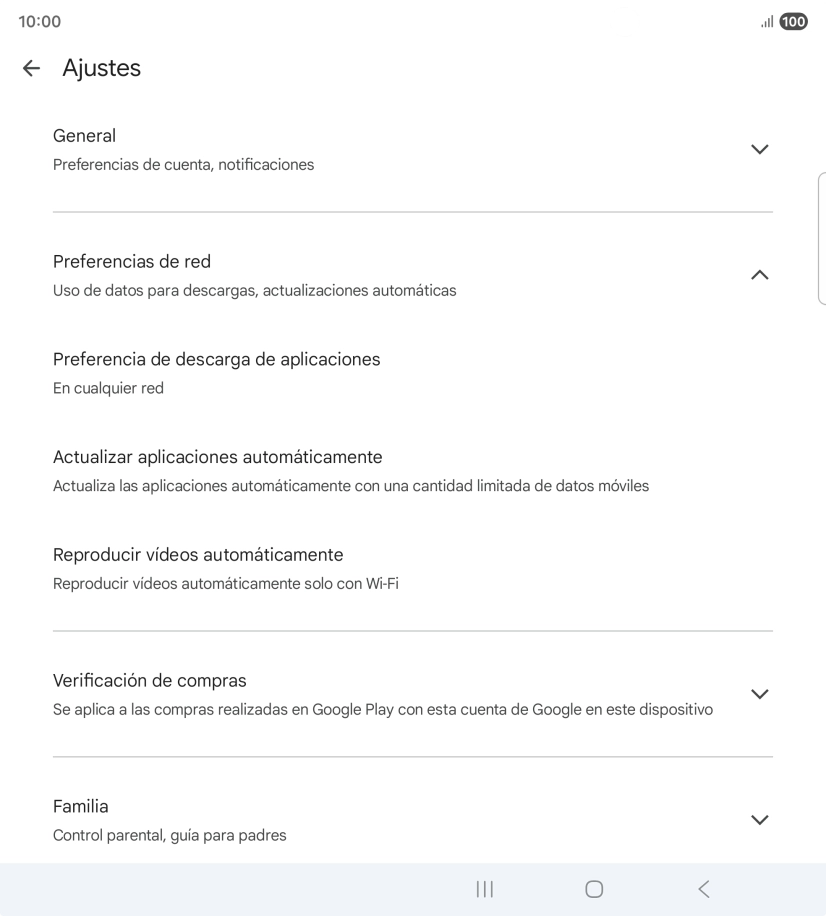 Pulsa Actualizar aplicaciones automáticamente.