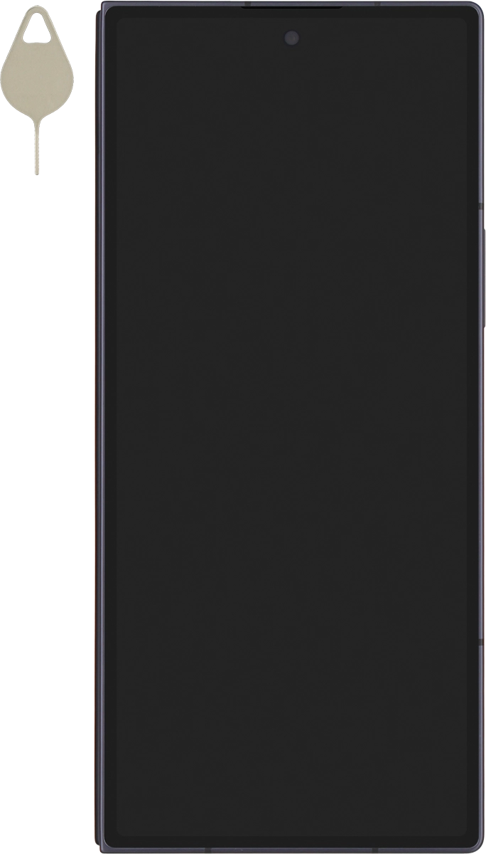 Busca la herramienta de apertura del contenedor de la tarjeta SIM.