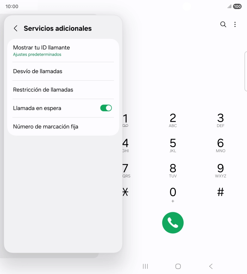 Pulsa el indicador junto a 