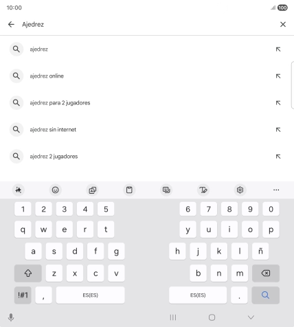 Introduce el nombre del tema o de la app y pulsa el icono de búsqueda.