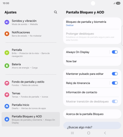 Pulsa Bloqueo de pantalla y biometría.