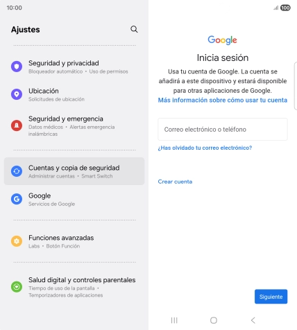 Si no tienes una cuenta de Google, pulsa Crear cuenta y sigue las indicaciones de la pantalla para ver cómo crear una cuenta nueva.