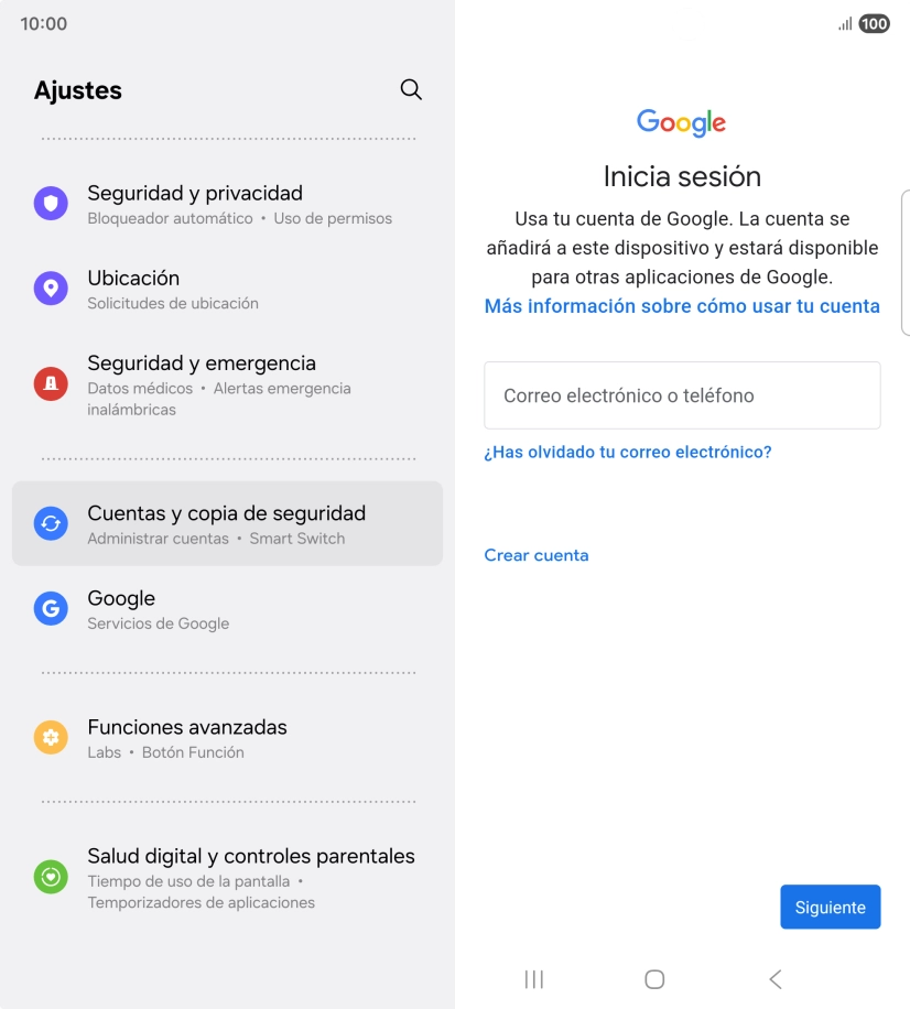 Si no tienes una cuenta de Google, pulsa Crear cuenta y sigue las indicaciones de la pantalla para ver cómo crear una cuenta nueva.