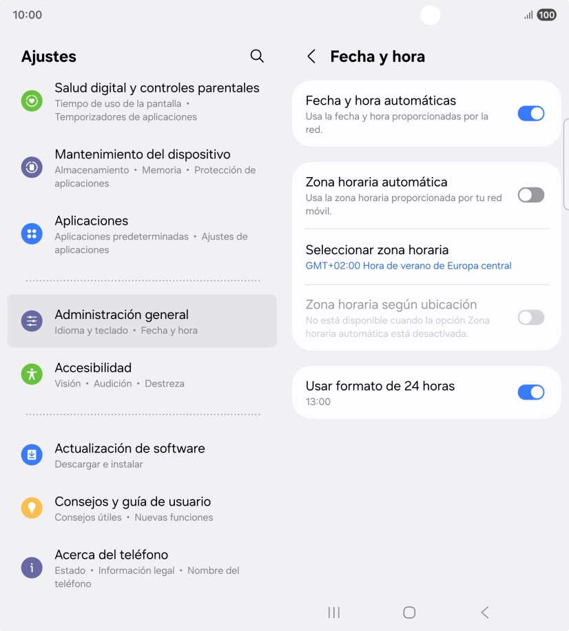 Pulsa el indicador junto a 