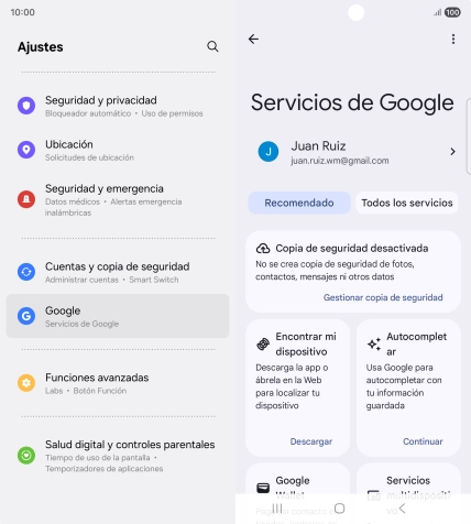 Pulsa Todos los servicios.