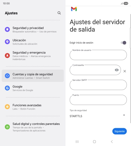 Pulsa el indicador junto a 
