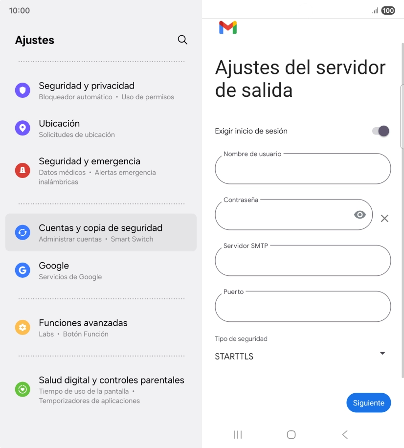 Pulsa el indicador junto a 