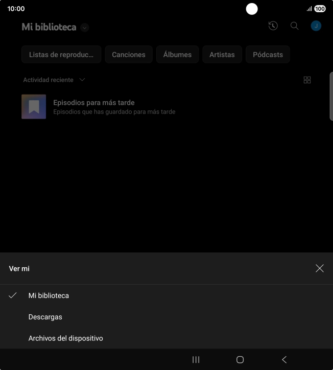 Pulsa una categoría y desplázate al archivo de música deseado.
