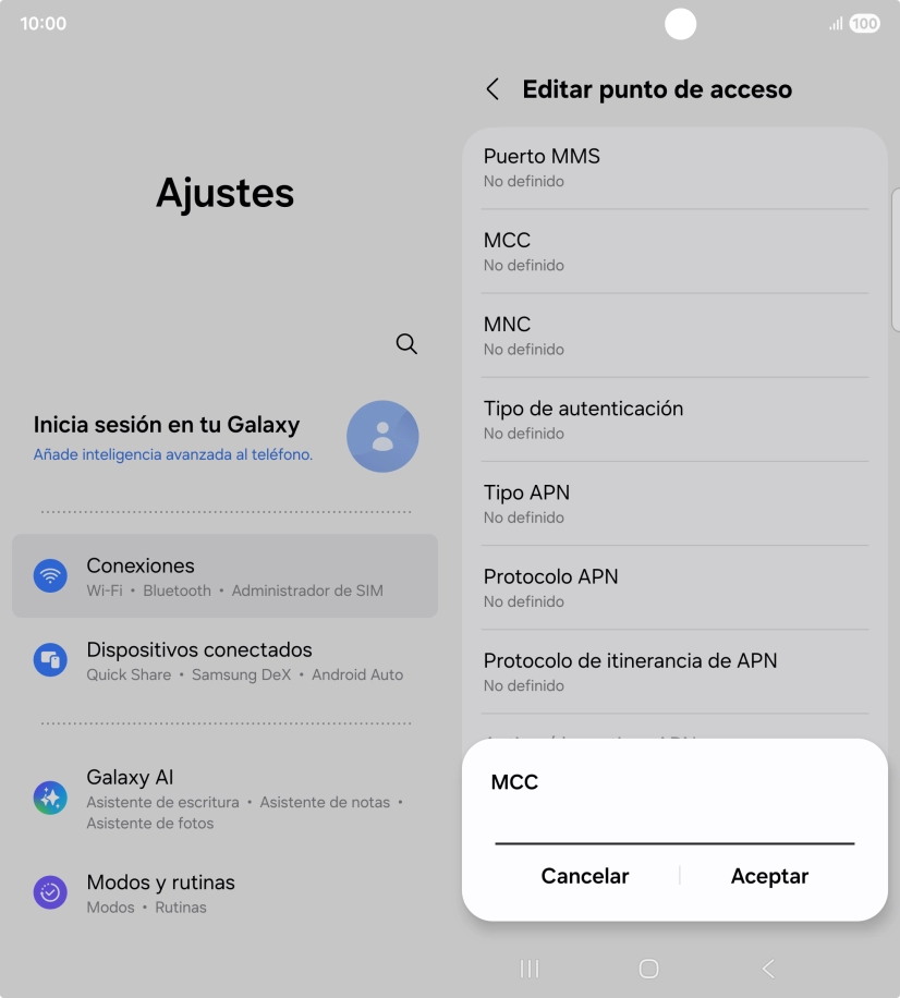 Introduce 214 y pulsa Aceptar.