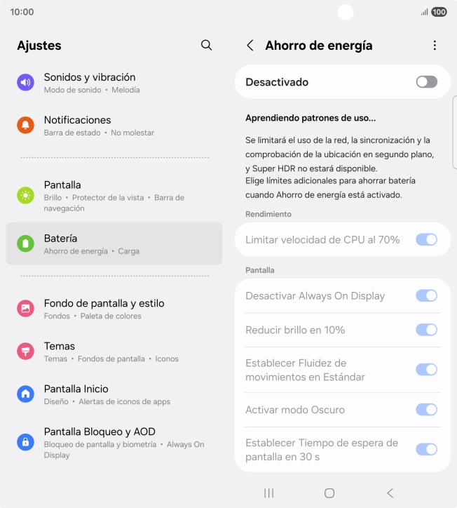 Pulsa el indicador bajo 