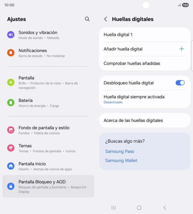 Pulsa los ajustes deseados para activarlos o desactivarlos.